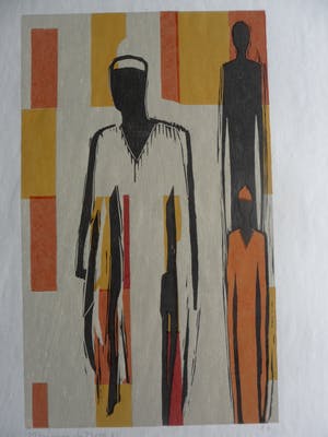 Marianne de Moor - Linosnede, titel onbekend kopen? Bied vanaf 40!