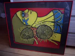 Corneille - Litho, Titel, Femme et des tournesols, kopen? Bied vanaf 275!