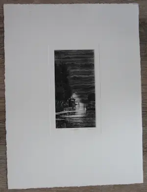 Hans Blanken - Ets: "Benedenberg" kopen? Bied vanaf 150!