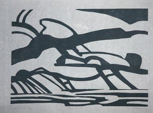 Paul Overhaus - Houtsnede op Japans papier, Zee no. 15 kopen? Bied vanaf 1!