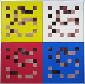 Roy Villevoye - Collage, Chessboard - Ingelijst verkocht voor € 70!