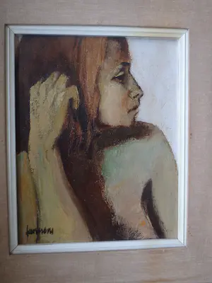 Niet of onleesbaar gesigneerd - Mooie jonge vrouw ca 1960 - Janssens ? kopen? Bied vanaf 1!