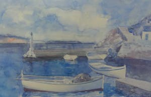 Frans Funke - A6067 - Sloepjes voor de kunst van Santorini kopen? Bied vanaf 75!