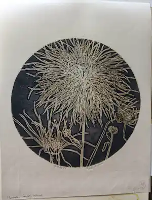 Gerard van Rooy - "Herfstbloem", 1965 Diverse druktechnieken verkocht voor € 60!