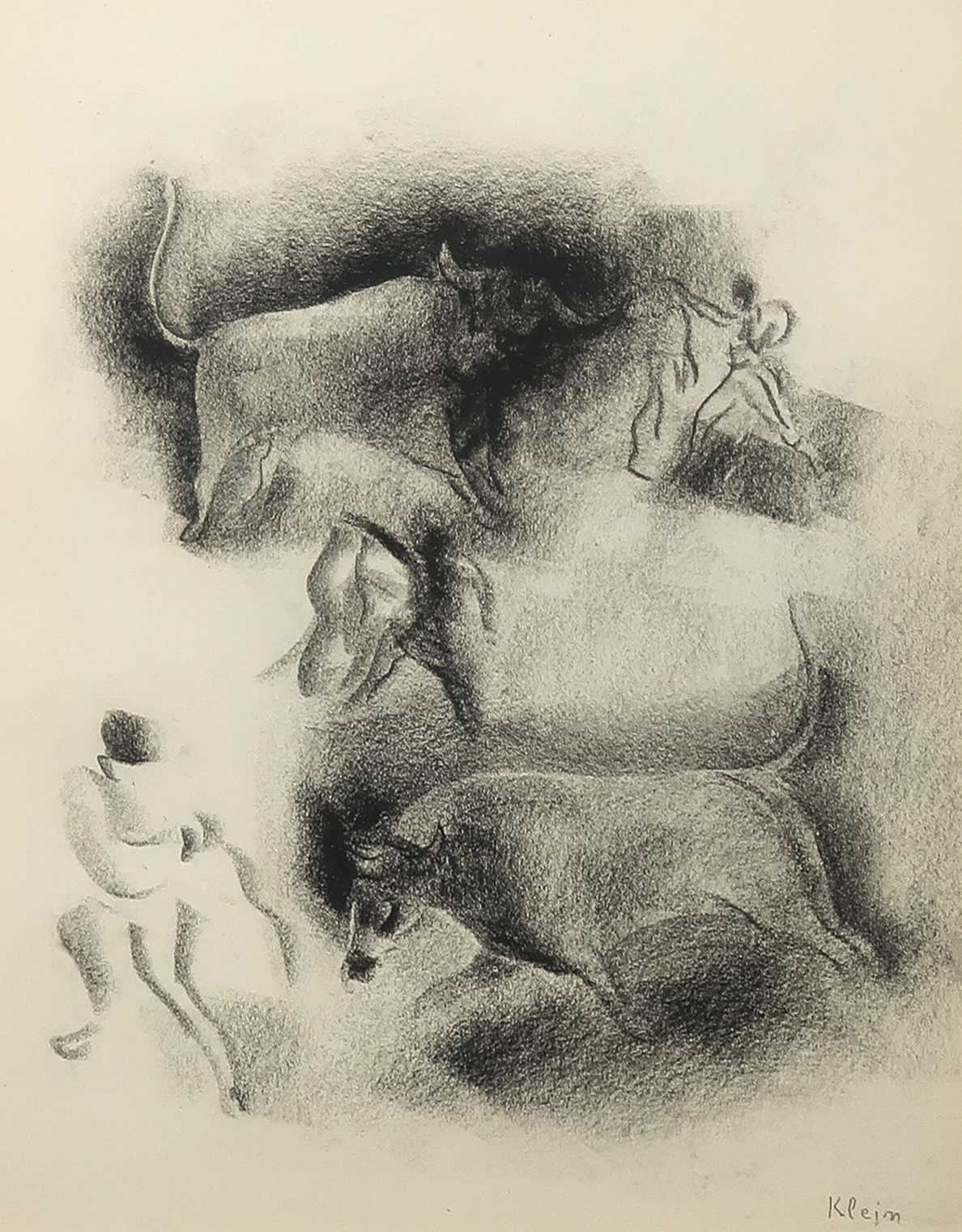 Frits Klein - Tekening, Zonder titel - Ingelijst kopen? Bied vanaf 150!