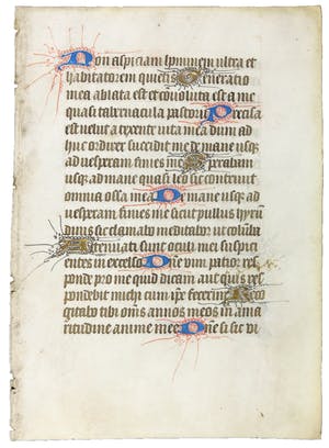 Curiosa - Pagina uit het getijdenboek Heures à l'usage de St. Omer kopen? Bied vanaf 80!