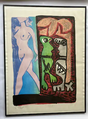 Frank Hulscher - Kleurenlitho - Interiors 6 - oplage 6/9 - gesigneerd kopen? Bied vanaf 45!