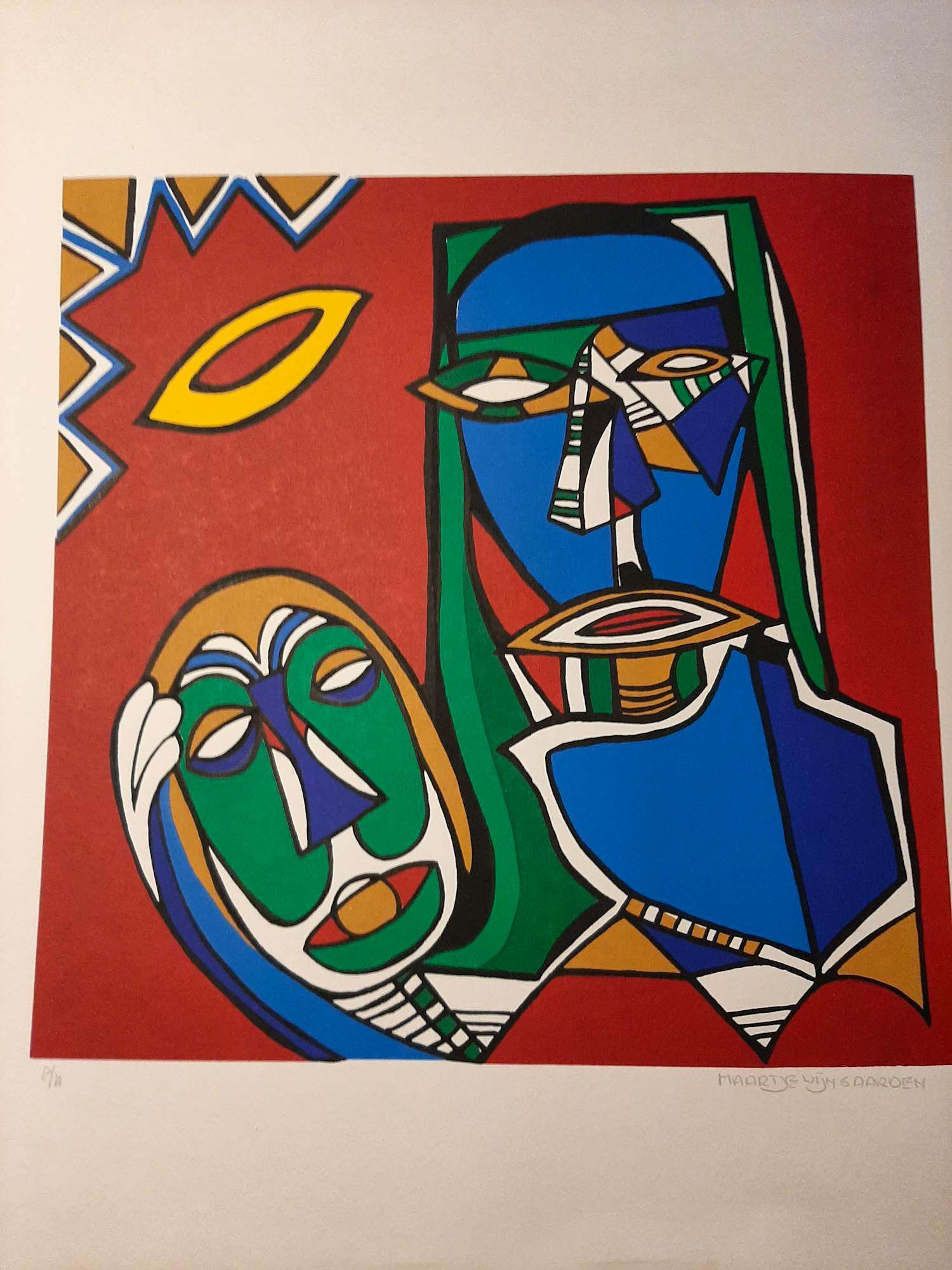 Maartje Wijngaarden - Originele zeefdruk op papier - Oplage 50 ex Titel: Afrika kopen? Bied vanaf 40!