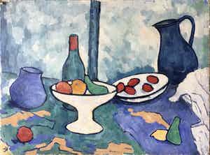 Jan Willem Versteeg - Still life with jug and vase verkocht voor € 85!