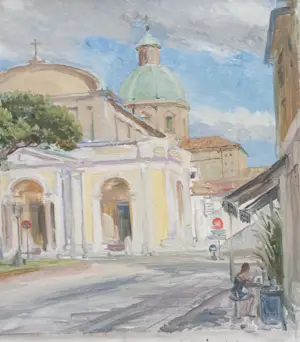 Dmitri Kostylov - Kathedraalplein Ravenna Italië kopen? Bied vanaf 350!