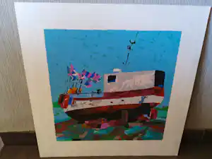 Joop Stigter - Vissersboot met vlaggen kaufen? Bieten Sie von 75!