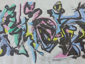 Ernst Vijlbrief - ABSTRACTIE / ORIGINEEL WERK / 65x99cm / SIG / 1995 kopen? Bied vanaf 80!
