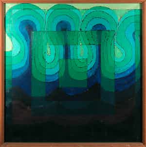 Kees Rademaker - Olieverf op doek, Abstracte compositie - Ingelijst (Groot) verkocht voor € 50!