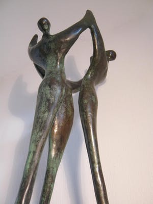 Corry Ammerlaan - Samenwerking op Niveau - grootste versie in brons - 45 cm kopen? Bied vanaf 400!