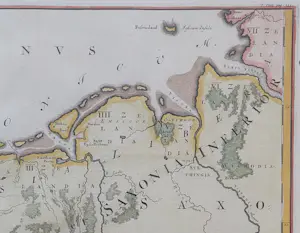 Francois Halma - Nederland Romeinse Tijd Oude Kaart 1725 kopen? Bied vanaf 90!