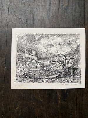 Ru de Vries - Berglandschap in inkt kopen? Bied vanaf 1!