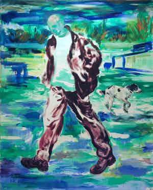 Stijn Peeters - Acryl op doek, Zonder titel (Zeer Groot) verkocht voor € 1000!