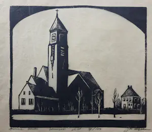 Jac. de Beer - Vier werken. Grote Kerk Den Haag en drie stadsgezichten. kopen? Bied vanaf 79!
