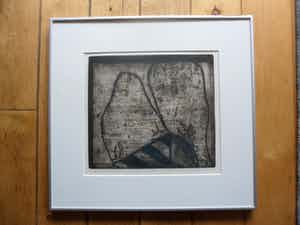 Peter Oosterbos - Ets, zonder titel. verkocht voor € 35!