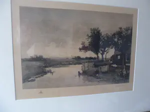 C.L. Dake - Ets, Boerderij aan het water. kopen? Bied vanaf 45!