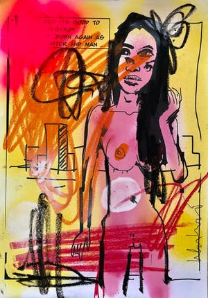 Peter Klashorst - Lot 2 werken - Gemengde techniek - Handgesigneerd !!! kopen? Bied vanaf 145!