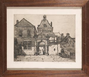 Martin van Waning - Ets, Oud poortje kopen? Bied vanaf 1!