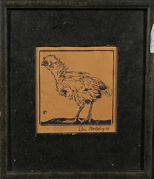 Cees Bolding - Lot van twee werken op papier, Volendam en Kuikentje kopen? Bied vanaf 1!