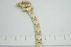 43 - Mooie, zo goed als nieuw 14 krt bi-color gouden armband - Bulgari model kopen? Bied vanaf 550!