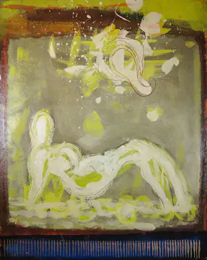 Ad Arma - Handbewerkte zeefdruk op board, Uit de serie 'India' nr. 107 kopen? Bied vanaf 70!