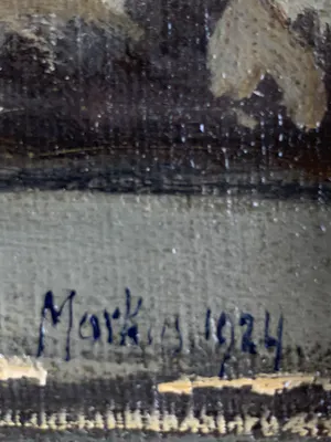 Antoon Markus - Riviergezicht met scheepshelling kopen? Bied vanaf 85!