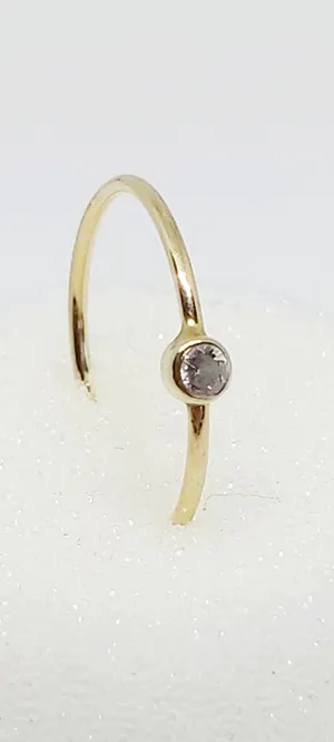 14 kt Geelgouden Ring Met Zirkonia kopen? Bied vanaf 55!