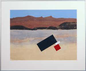 Henri Plaat - Gouache, Zonder titel - Ingelijst verkocht voor € 100!