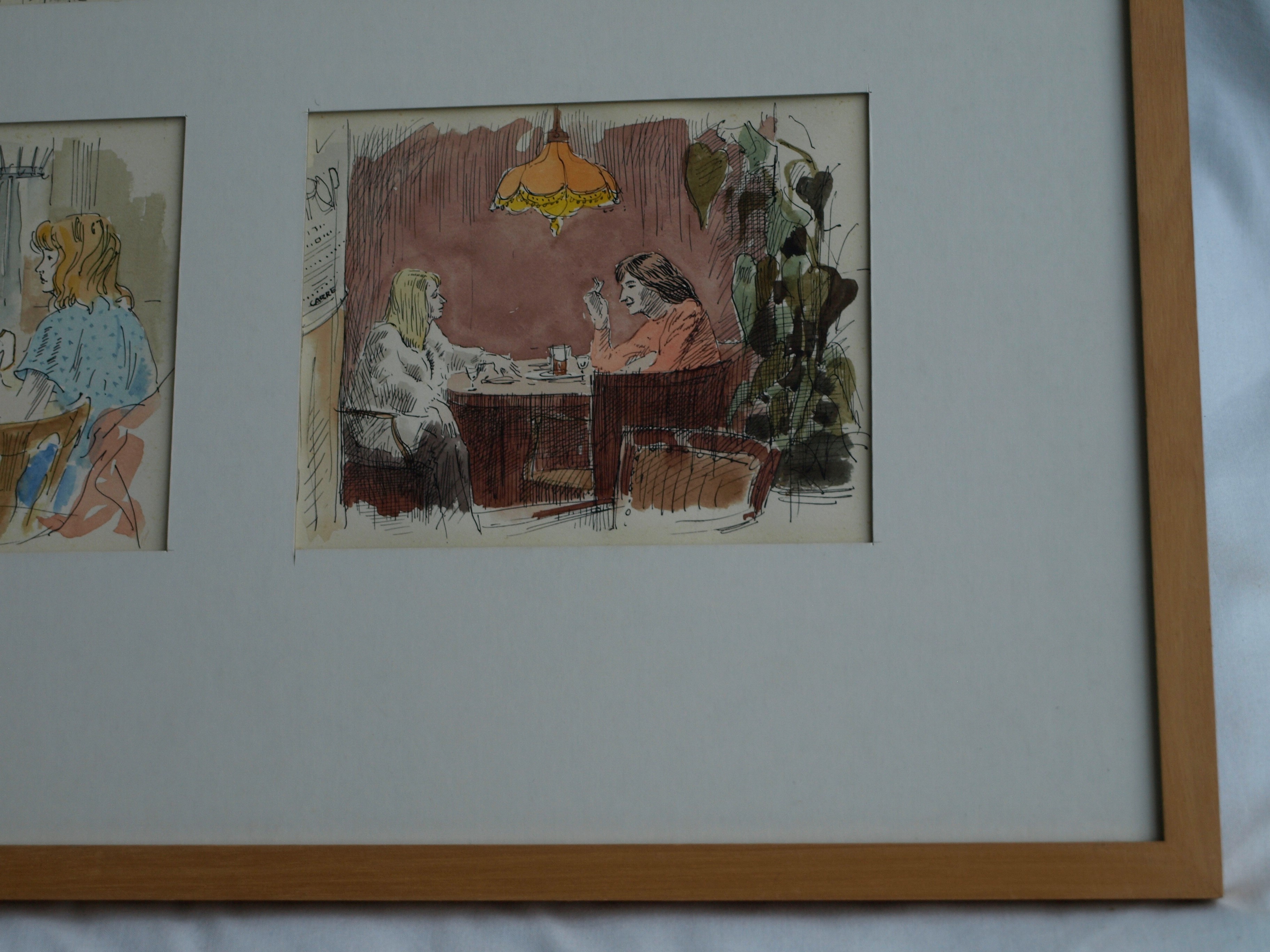 Rupert van der Linden - 4x Aquarel en pentekening , Mensen 9 – gesigneerd & ingelijst - 1979 kopen? Bied vanaf 50!