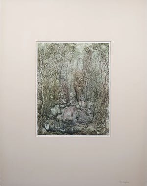 Rini Leefsma-Nagtegaal - Gemengde techniek op papier, Berkenbosje kopen? Bied vanaf 50!