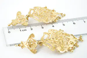 51 - Sierlijk paar oosterse 20 Krt geelgouden Filigrein Filigrain oorhangers kopen? Bied vanaf 390!