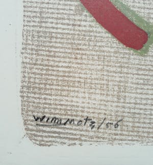 Wim Motz - Geometrisch abstracte compositie, litho kopen? Bied vanaf 85!