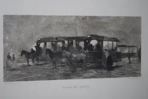 Willem Steelink (jr.) - Plein bij Avond, ets naar Breitner + 4 boeken kopen? Bied vanaf 45!