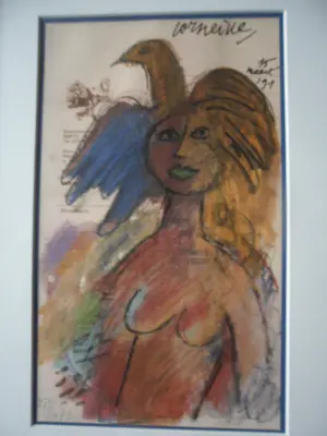 Corneille - Zeefdruk. Titel, "La Femme et l'oiseau de Maastricht" kopen? Bied vanaf 150!