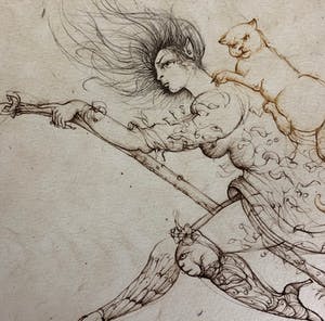 Leonor Fini - Aquatint La Sorcière sur le Balai kopen? Bied vanaf 75!