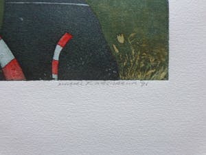 Michel van Overbeeke - ON MY WAY II / KLEURETS + GOUDOPDRUK / 65x50cm / SIG / 1996 kopen? Bied vanaf 30!