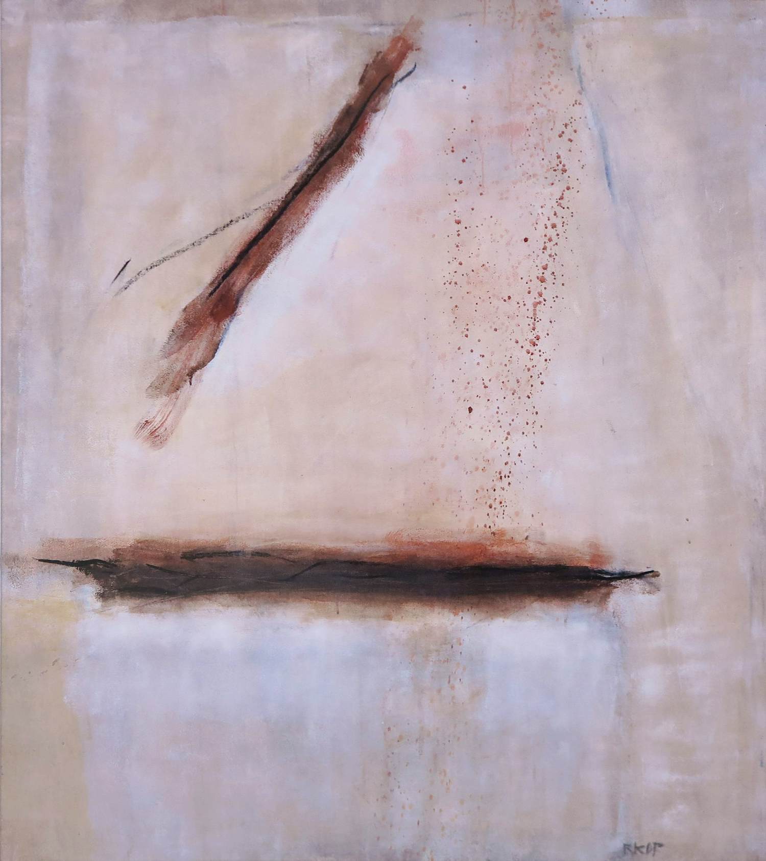 Rineke Kop - Acryl op doek, Zonder titel (Zeer Groot) verkocht voor € 300!