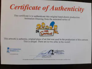 Matt Groening - originele productietekening The Simpsons Lenny, ingelijst + Certificaat kopen? Bied vanaf 75!