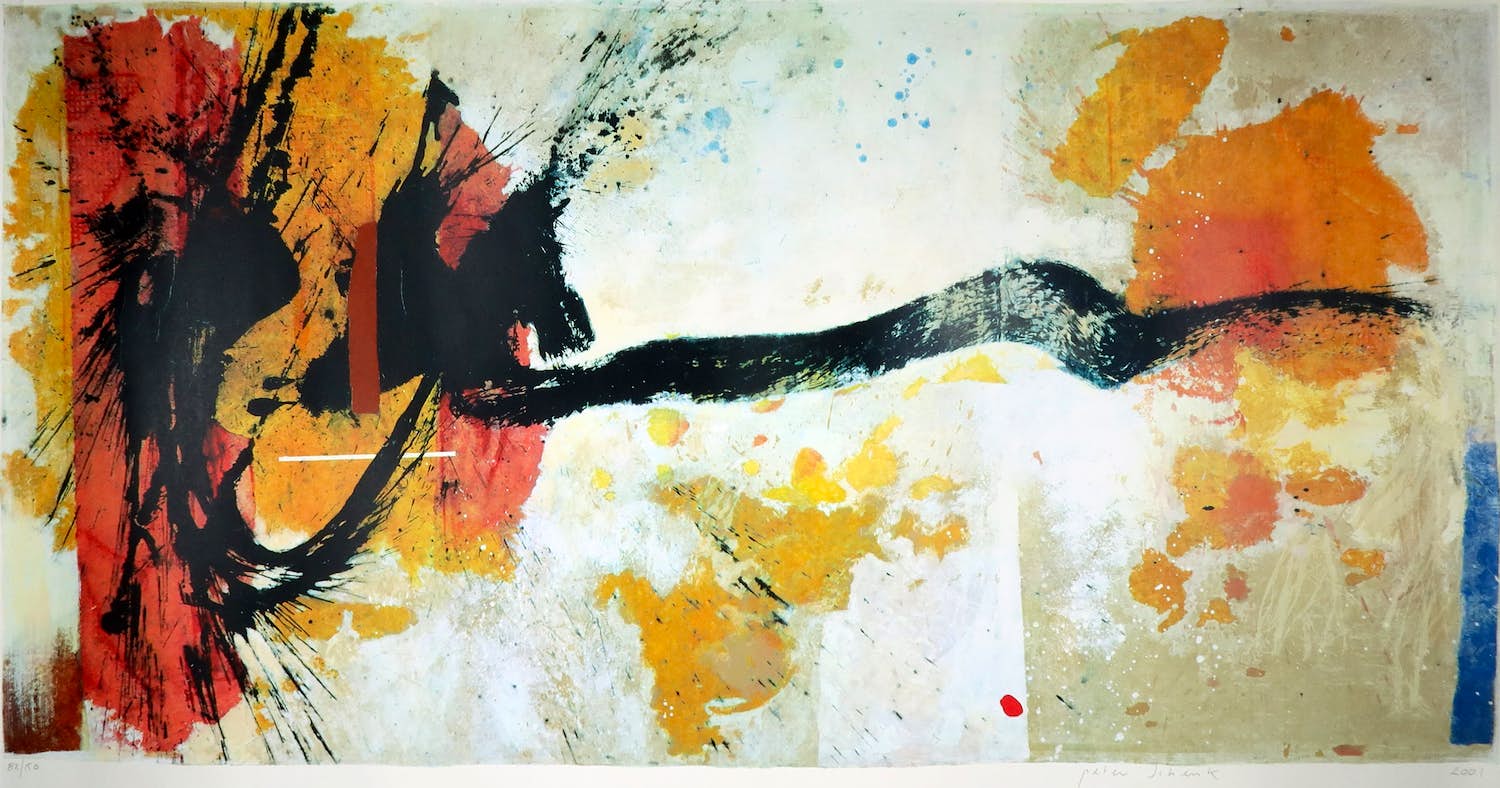 Peter Schenk - Zeefdruk, Abstracte compositie kopen? Bied vanaf 35!