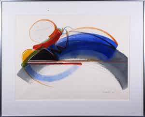 Peter van Drumpt - Aquarel, zonder titel - Ingelijst verkocht voor € 40!