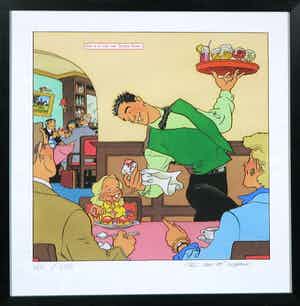 Theo van den Boogaard - Piëzografie, Dat is er een van Tempo-Team (Horeca) - Ingelijst verkocht voor € 1!