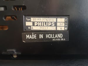Niet of onleesbaar gesigneerd - Originele Space age klokradio van Philips uit 1967, kopen? Bied vanaf 1!