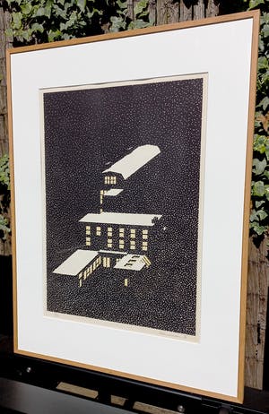Jeroen Henneman - De Drukkerij, litho (netjes ingelijst, zeer beperkte oplage) kopen? Bied vanaf 395!