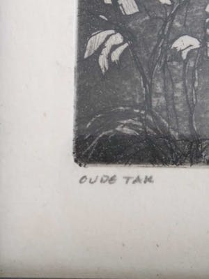 Niet of onleesbaar gesigneerd - Oude Tak Ets-aquatint 1975. kopen? Bied vanaf 10!
