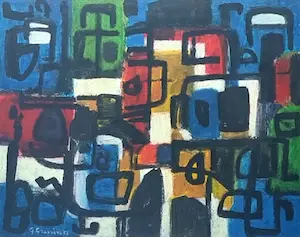Gérard Grassère - Abstracte compositie kopen? Bied vanaf 125!