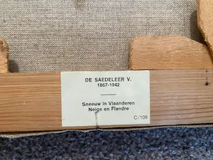 Valerius De Saedeleer - sneeuw in Vlaanderen kopen? Bied vanaf 1!